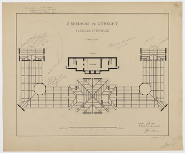 215023 Kapplan van het zusterhuis van het Stads- en Academisch Ziekenhuis (Catharijnesingel 15) te Utrecht. Identiek ...